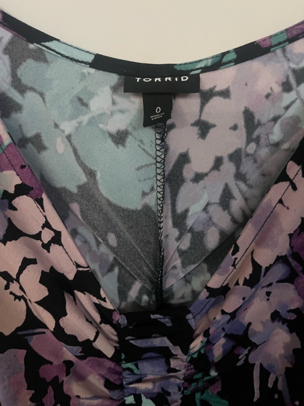 torrid Black Maxi Dress with Purple, Teal & Pink Floral Print - Picture 5 of 5